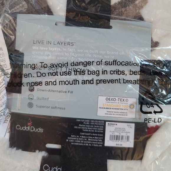 Cuddl Duds Bedding Nwt Cuddl Duds Brand Cozy Soft Plush To Faux Fur